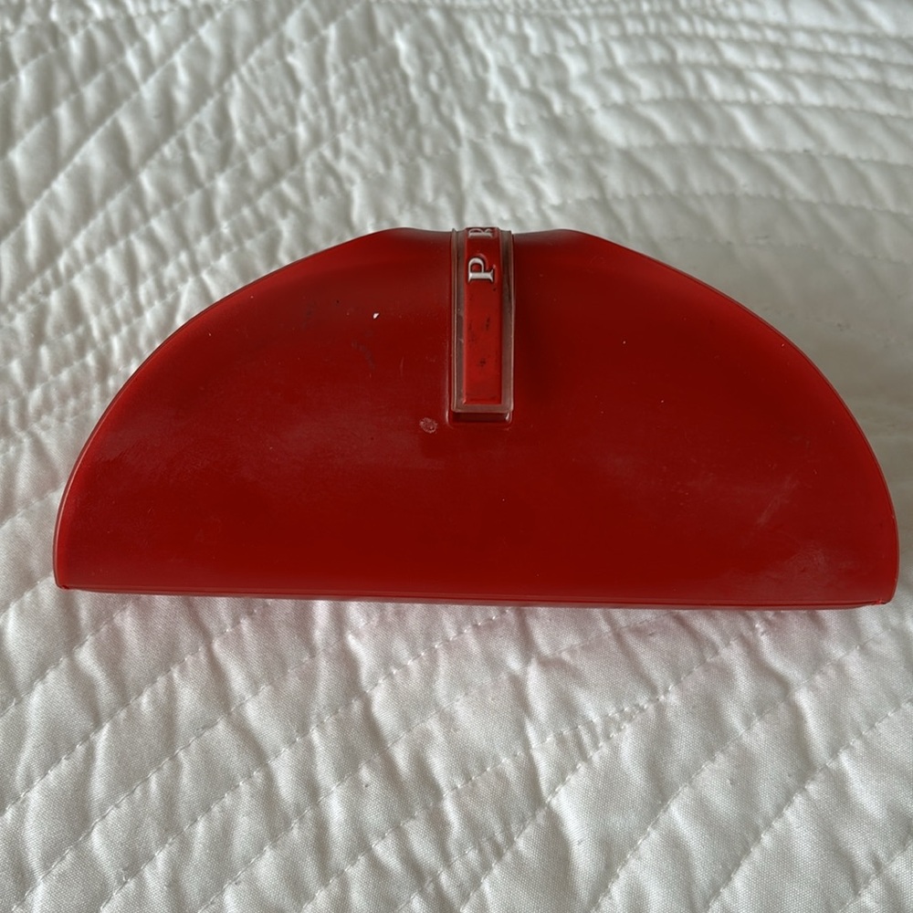 Prada Red Vintage Sunglasses Case rounded aviator large case - Picture 5 of 11
